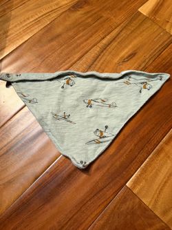 Baby bandana bib with airplane print