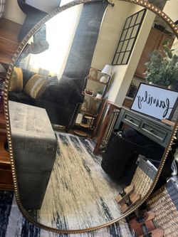Gold Oval Big Mirror New