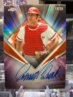 2026 topps chrome baseball Diamond orange Auto  /25 SSP Johnny Bench