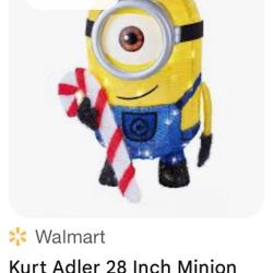 Kurt Adler 28 Inch Minion Tinsel Yard Decor  Brand New in the Box