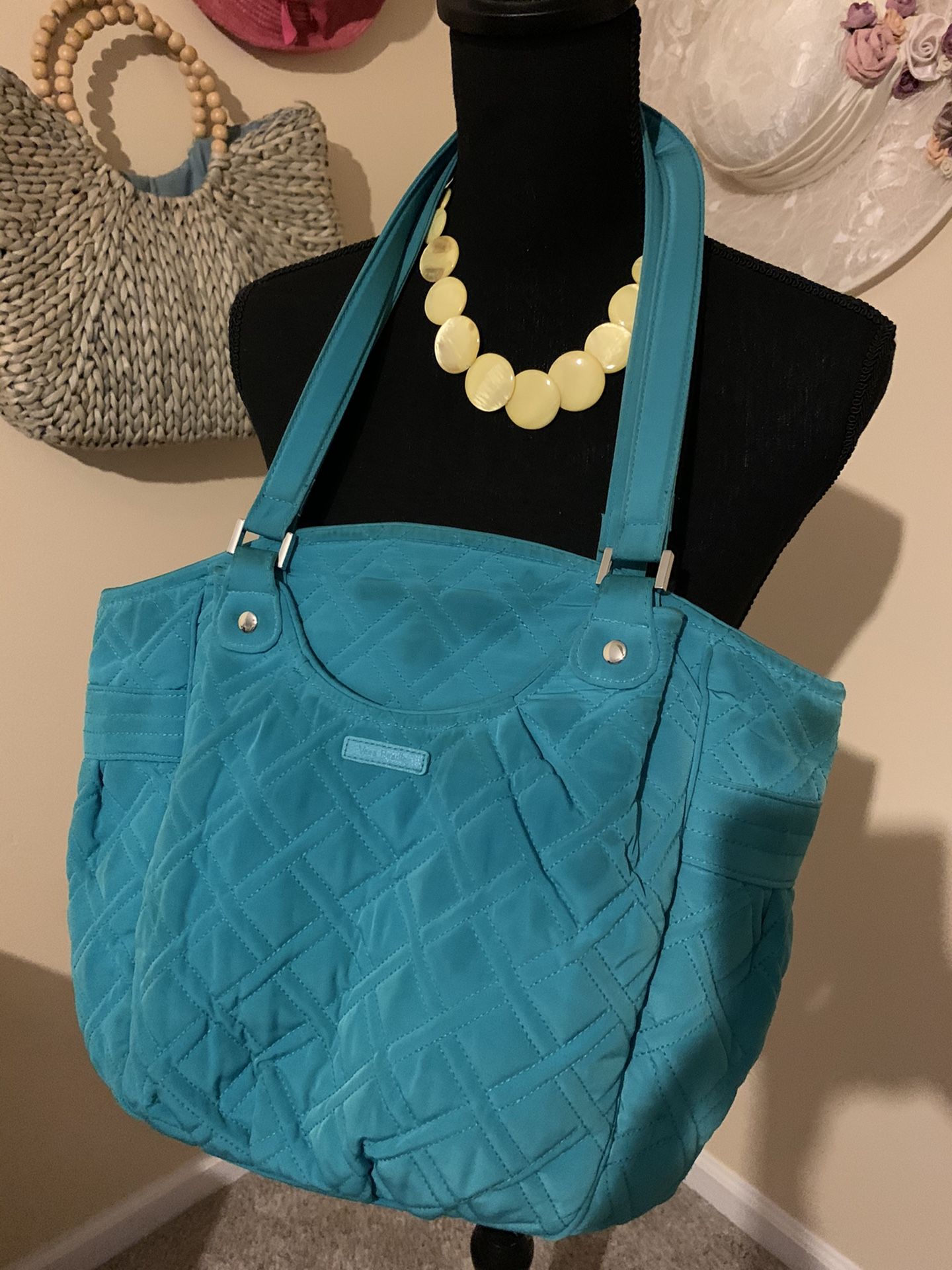 Vera Bradley Aqua Microfiber Glenna purse 