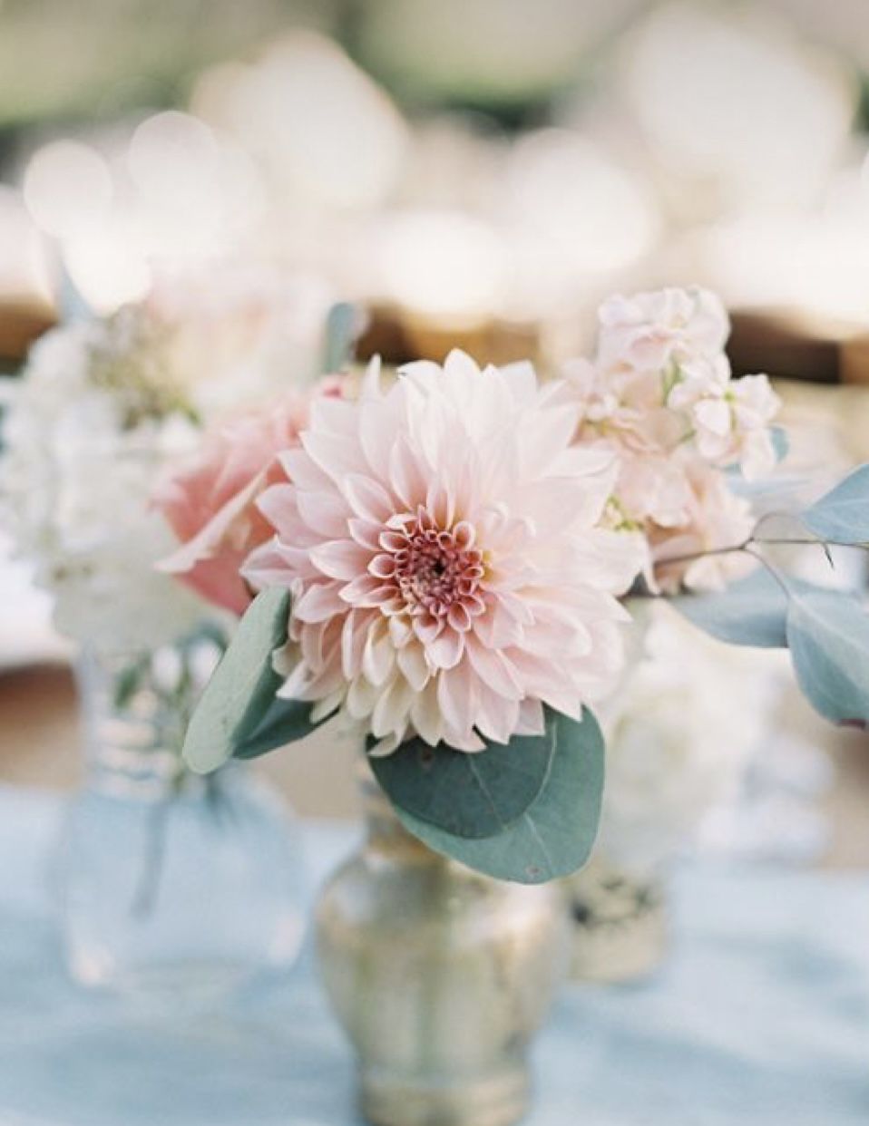 Wedding dahlias White, Blush And Pink Dahlias