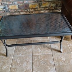 Metal And Glass Coffee Table 