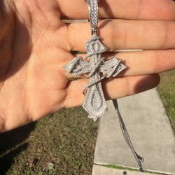 Moissanite Cross Pendant 