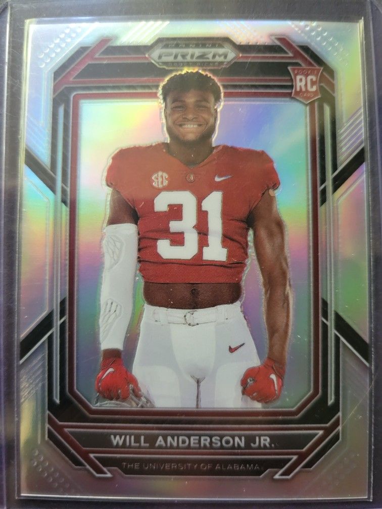 2023 Will Anderson Jr. Panini Prizm Draft Picks Silver Prizm * Image Variation* #162. Extremely Rare