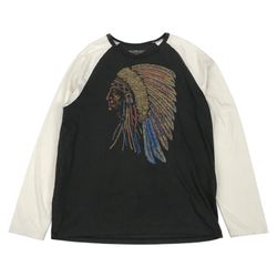 Denim Supply Ralph Lauren Long Sleeve Shirt 2XL XXL Native Indian Headdres Skull