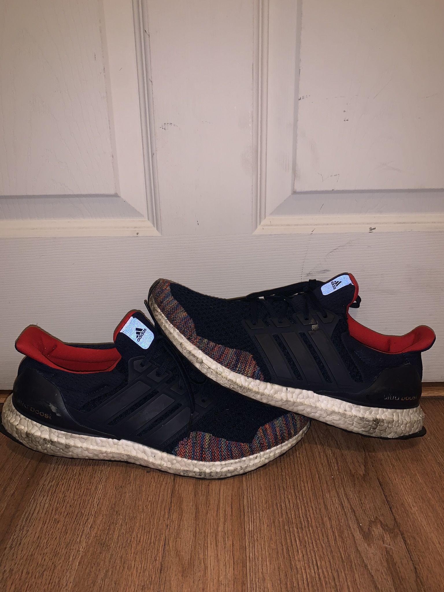 Adidas UltraBoost 1.0 Retro Navy Multi 2018 BB7801 Running Shoes Size Mens  12