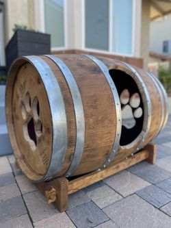 Wine Barrel Dog Bed