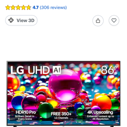 LG TV  Class UA77 Series LED Al 4K