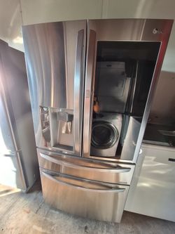 LG INSTAVIEW 4 DOOR STAINLESS STEEL REFRIGERATOR 36”w Energy ⭐️
