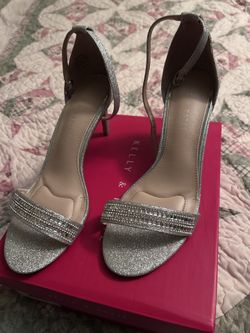 Kelly & Katie Kirstie silver high heel sandal