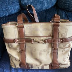 Etienne Aigner Handbag With Leather Trim