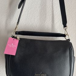 Black Leather Kate Spade Designer Handbag Or Purse