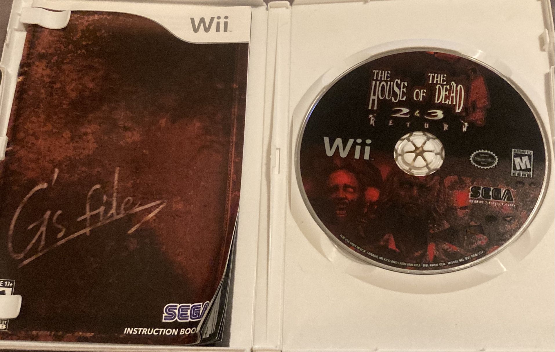 The House of The Dead 2&3 Return Nintendo Wii video game CIB