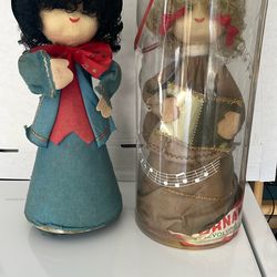 2 Ornament Revolving Musical Dolls Angel