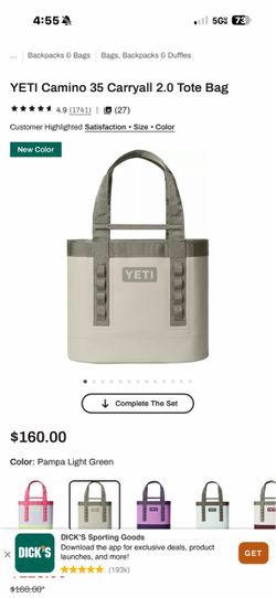 Yeti Camino 35 tote cooler