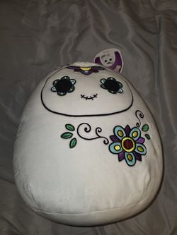 Glixa Sugar Skull Squishmallow — Día de los Muertos (12")