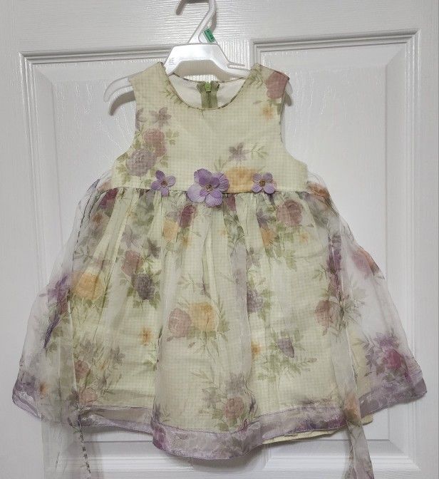 Good Lad Girls Toddler Dress Floral Flower Wedding Pageant Formal Fancy  Sz 3T 