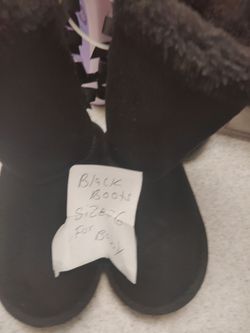 Baby black boots