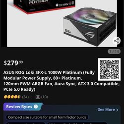 ASUS ROG Loki SFX-L 1000W Platinum (Fully Modular Power Supply)