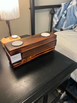 Custom Burned Tea Candle and Matchbox Holder