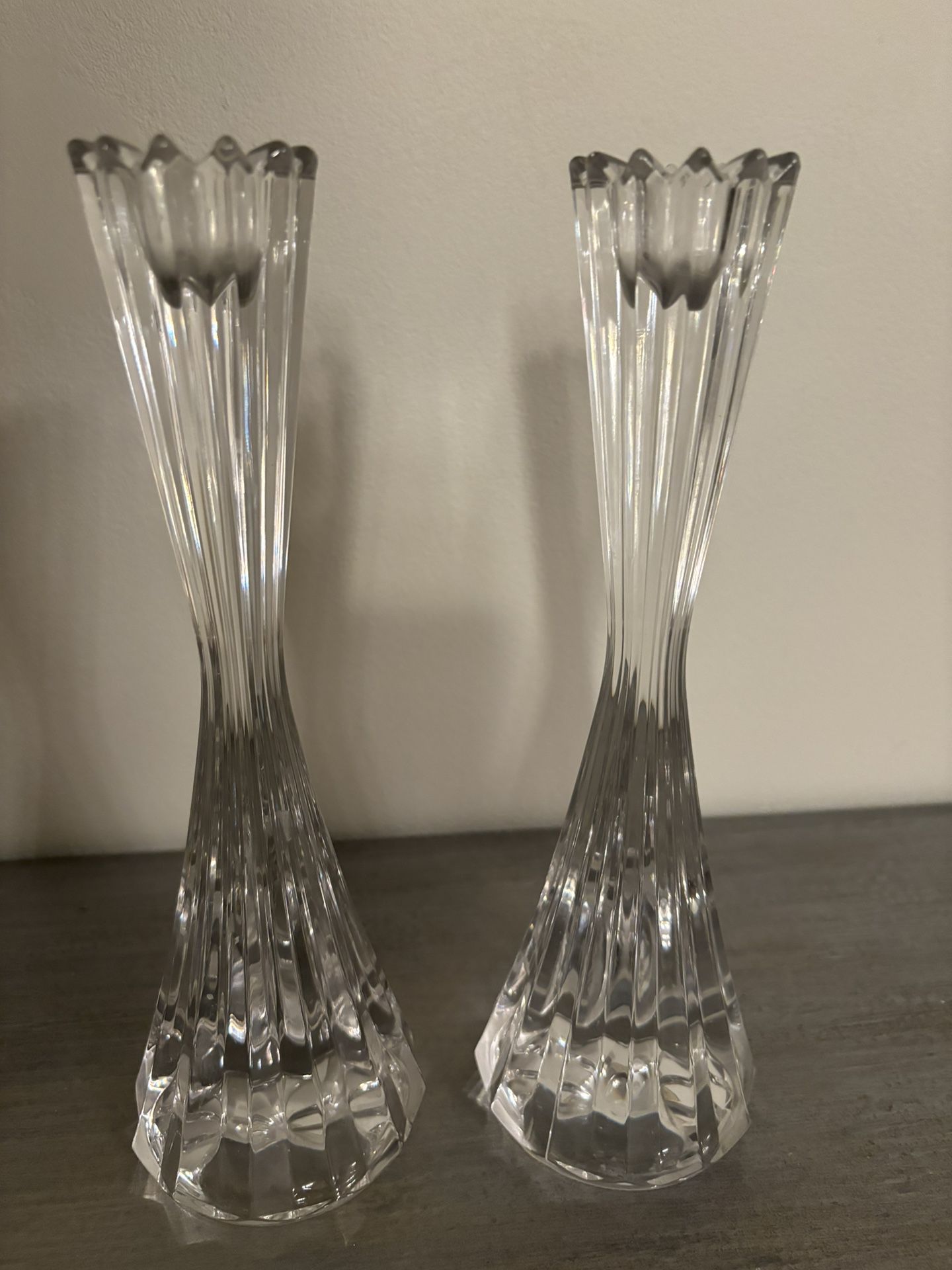 PRETTY CRYSTAL CANDLE HOLDERS