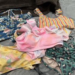 Girls Swim Suits 5 Sets Size 10/12