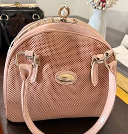 Furla Baby Pink Patent Leather Handbag