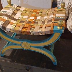 Vintage Colorful foot Stool