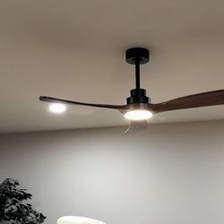 Brown Indoor/outdoor Ceiling Fan 