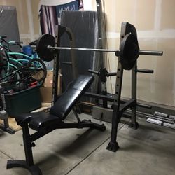 Squat Rack and Barbell 