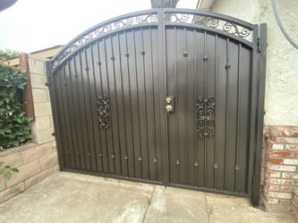 Iron works double gates