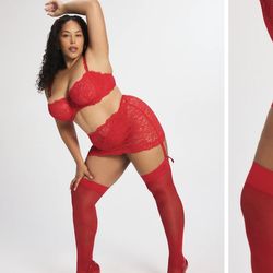 ROMANTIC CORDED LACE GARTER SKIRT  Set black stockings