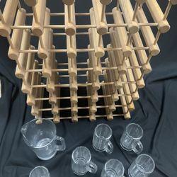 Wine Rack Mugs Pitcher 