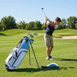 6 Piece Golf Club Set Junior Complete Set for Right Handed with Stand Bag and 1 Head Cover