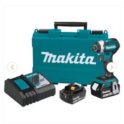 MAKITA 18 VOLTIOS IMPACT 1/4" CON BATERIAS 5.0 CASE Y CARGADOR 