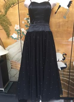 PROM DRESS BLACK PRINCESS SZ 7