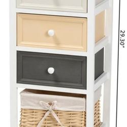  Baxton Studio
 Adonis 3-Drawer Storage Unit with Basket