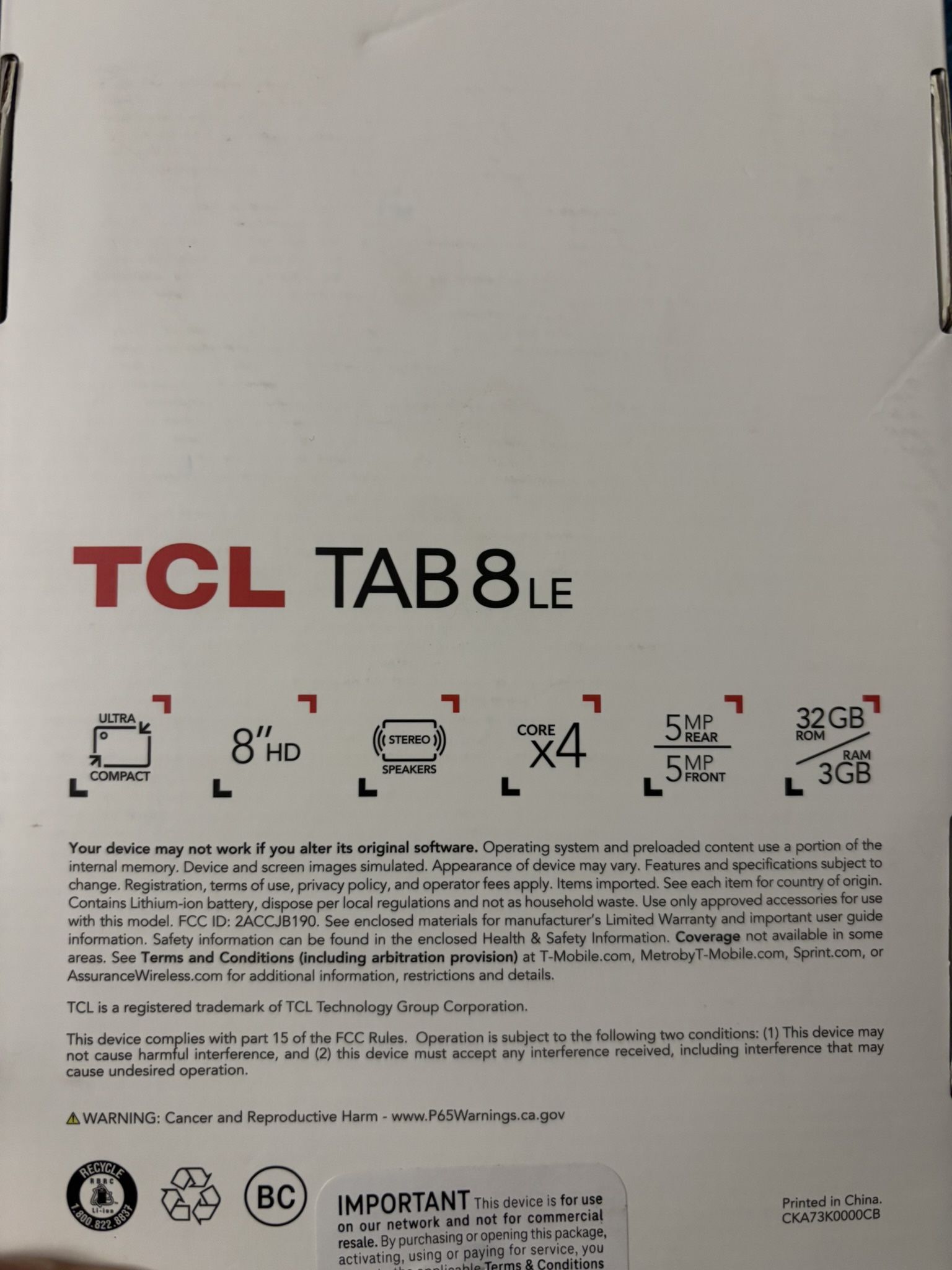 MetroTCL TAB 8LE