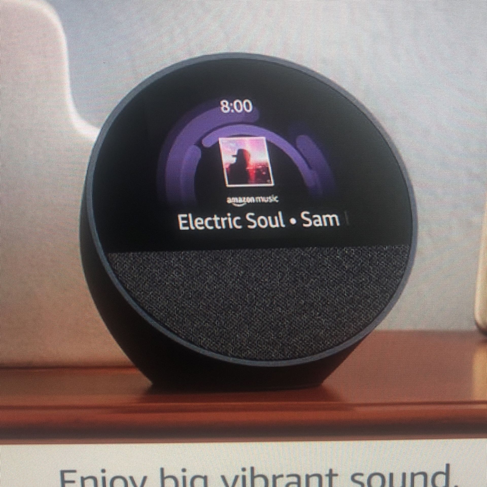 Amazon Echo Spot (newest model), Great for nightstands, offices and kitchens, Smart alarm clock with Alexa, Black