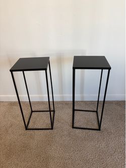 2 PCS Black Vases Flower Stands 23.6", Wedding Centerpieces for Tables,
