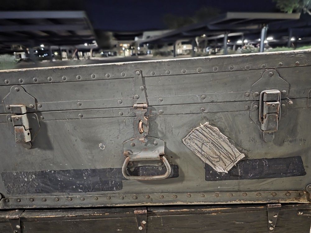 WWII Military Trunk & Foot Locker