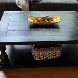 Coffee Table 54”x42” and 2 end Tables 24”x24”.  3 pieces.  Black. 
