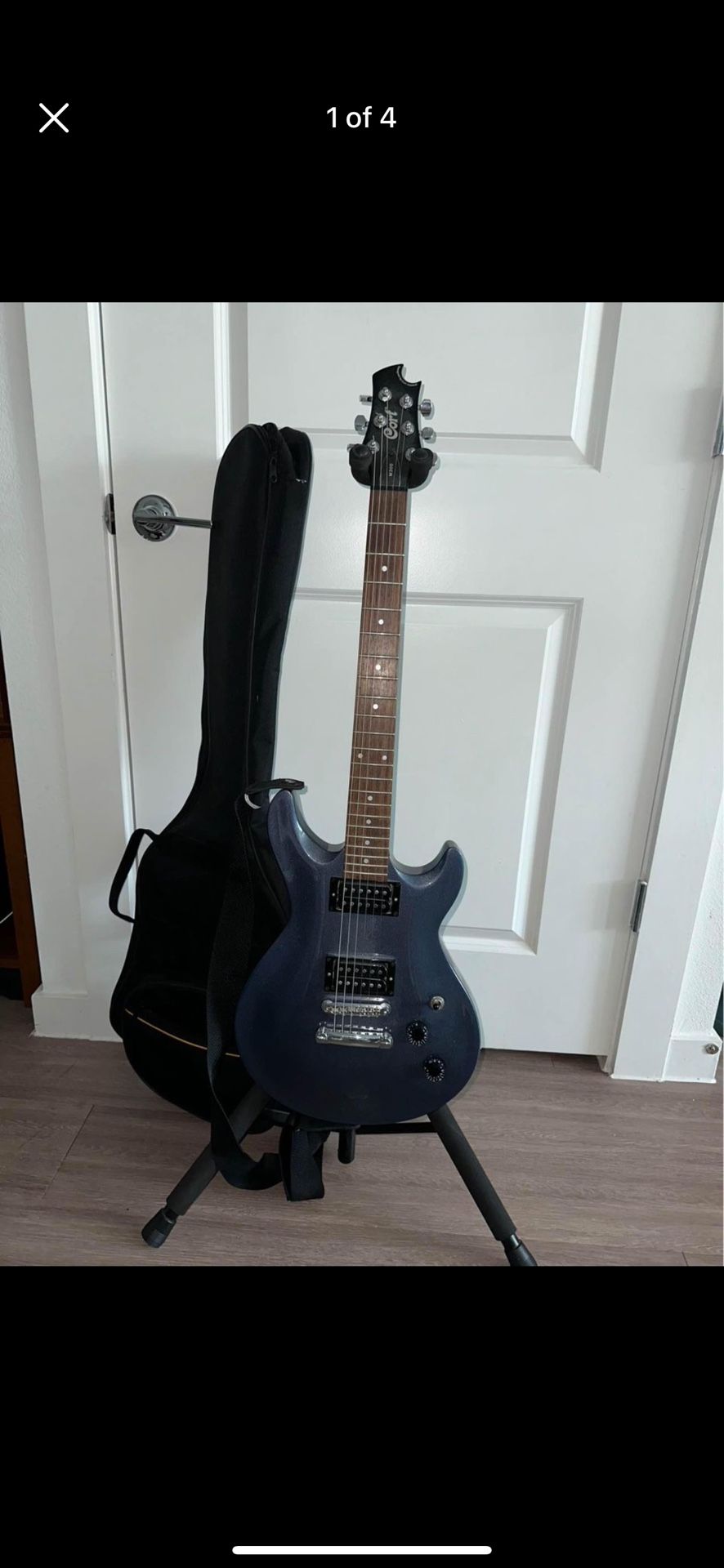 Cort Electric Guitar W/ Case And Stand