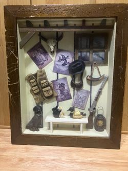 Seymour Mann 3D Hunting & Cabin Shadow Box Diorama Wall Art