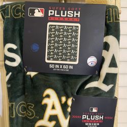Oakland Athletics MLB super soft plush throw blanket. 