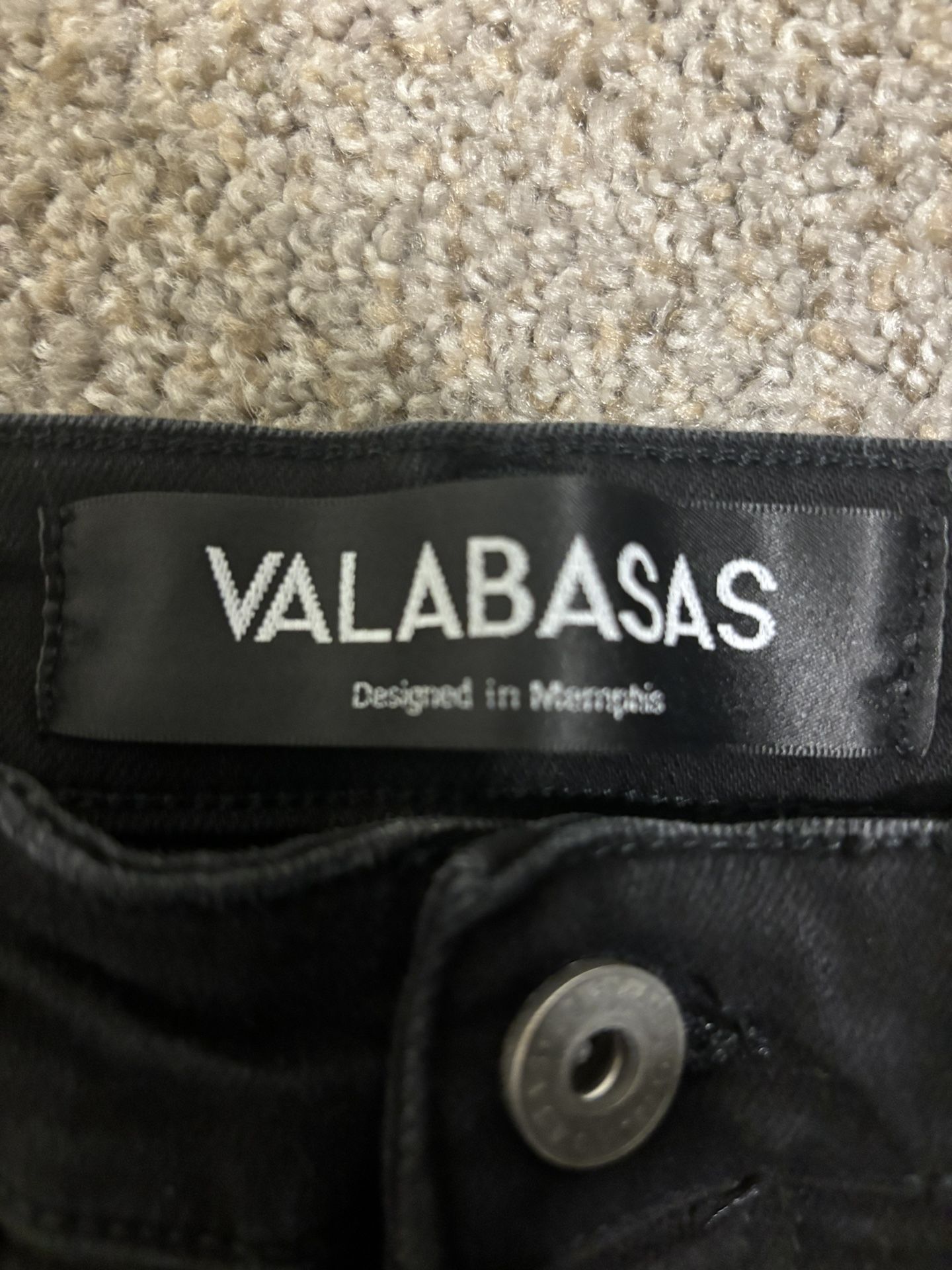 BLACK VALABASAS JEANS (STACKED)