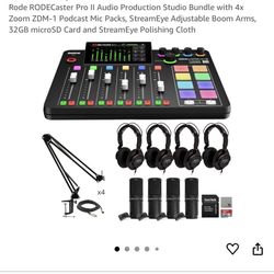  Excellent Condition Rode RODECaster Pro II Audio Production Studio Bundle