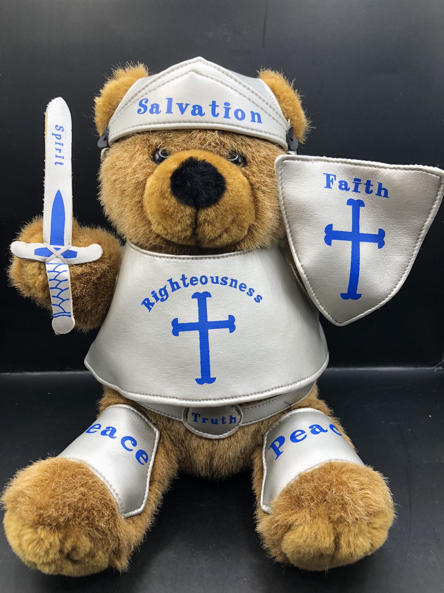 VTG Sir Andrew The Armor Bear-er Teddy Plush Faith kids Ephesian 6 Armour Of God