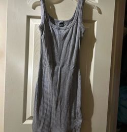 Grey Ribbed Knit Bodycon Mini Dress